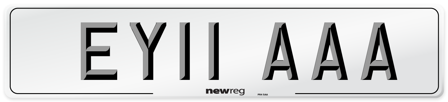EY11 AAA Number Plate from New Reg